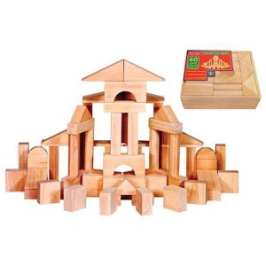 Melissa & Doug Standard Unit Blocks, Includes 60 Solid Wood Pieces