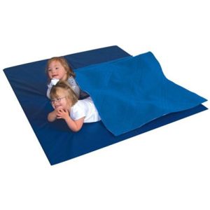 Abilitations Small Weighted Blanket Without Weights, 3 x 4 ft, Neoprene/Polyester, Blue