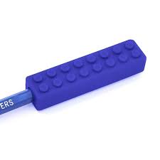 Ark's Brick Chewable Pencil Topper Dark Blue