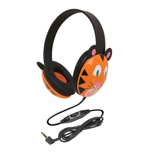 Califone Listening First Kids Wired Headphones (Tiger Design)