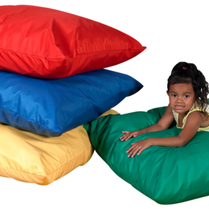 Children's Factory Pillow Set, 27 x 27 x 8 Inches, Primary Colors, Set of 4
