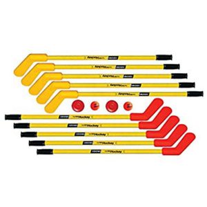 DOM 30 in SuperSafe Hockey Set, Includes 10 Sticks, 2 SuperSafe Pucks and 2 Balls, Up to Age 12