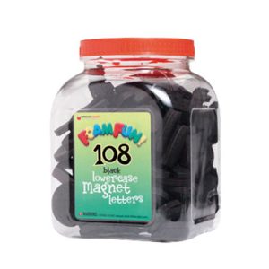 Dowling Magnets Foam Fun, High-Contrast, Lowercase Magnet Letter Set, 1 - 2 H in, Ages 3+, Grade PreK+, Black, Set of 108
