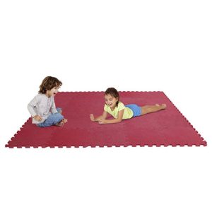 Edushape Puzzle Play Mat Set, 12 L in, Red, Set of 25