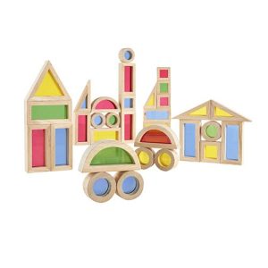 Guidecraft Jr. Rainbow Blocks, Set of 40