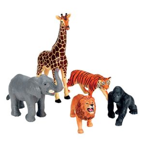 Learning Resources Assorted Jumbo Jungle Animals, Set of 5