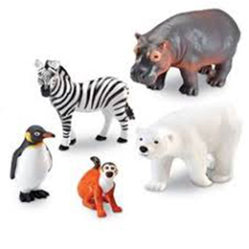 Learning Resources Assorted Jumbo Zoo Animals, Set of 5 - Image 3