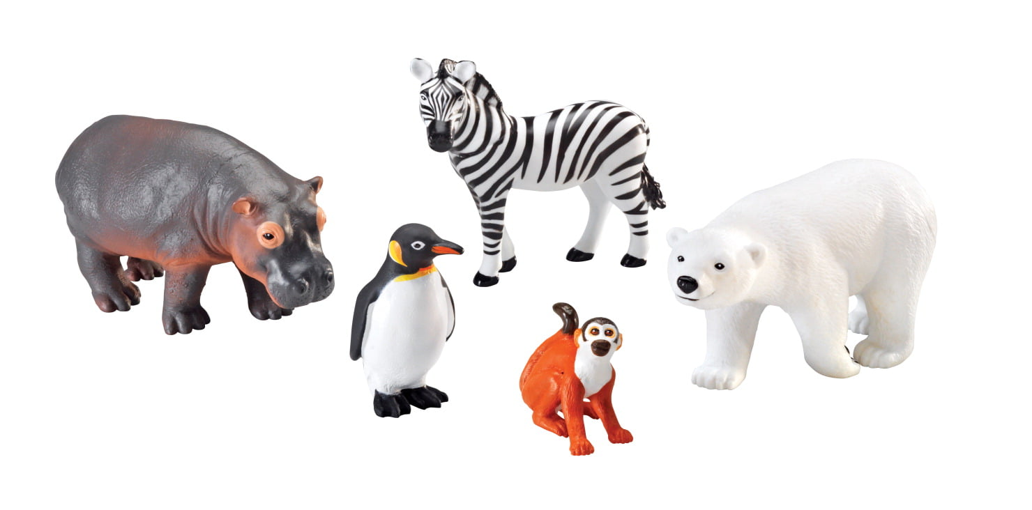 Learning Resources Assorted Jumbo Zoo Animals, Set of 5 - Image 4