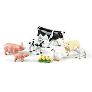 Learning Resources Jumbo Farm Animals: Mommas and Babies, Set of 10