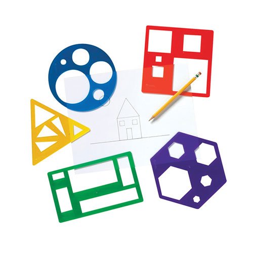 Learning Resources Primary Shape Template Set, Set of 5