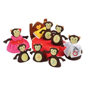 Marvel Education Puppet and Props for Monkeys Jumping on the Bed, Set of 8