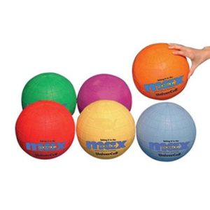Max UniverCells Rubber Butyl Bladder Playground Ball Set, 8-1/2 in, Assorted Color, Set of 6