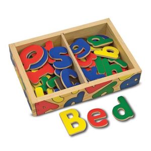 Melissa & Doug Magnetic Wooden Alphabet Set, 52 Pieces