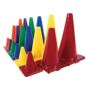 Poly Enterprises 12 in Classic Game Cones , Set of 6