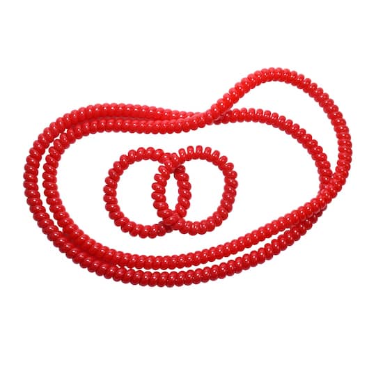 Spiralz Chewy Necklace and Bracelet Combo Red
