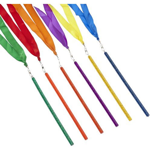 Sportime Deluxe 72 in Rainbow Ribbon Wands, Set of 6