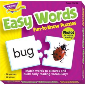 Trend Enterprises Easy Words Puzzle Set