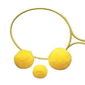 Chenille Kraft 3-1/2 Dia in Yellow FluffBalls, Set of 12