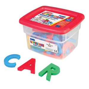 Educational Insights Jumbo Uppercase Magnetic Letters in Tub, 2-1/2 Inches, Set of 42