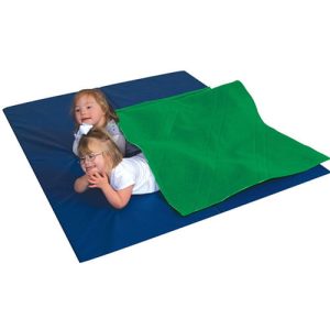Abilitations Medium Weighted Blanket Without Weights, 4 x 6 ft, Neoprene/Polyester, Green