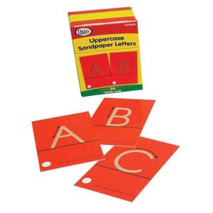 Special Needs Fine Uppercase Tactile Sandpaper Letter Set, 4-1/4 X 2-5/8 in, Yellow, Set of 26