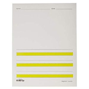 Abilitations Hi-Write Beginner 2 Journal Paper, 8-1/2 x 11 Inches, White, Pack of 100