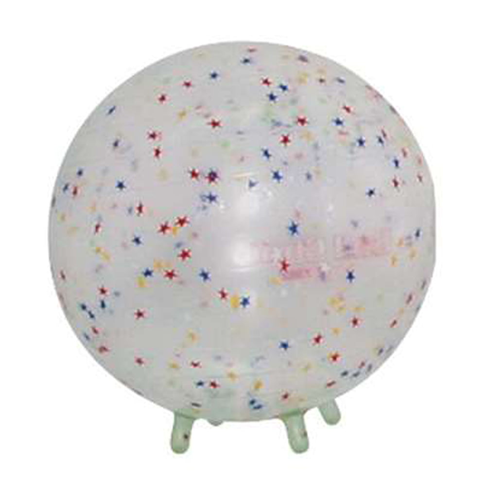 Gymnic 13-1/2 inch B.R.Q. Ball Chair with Built-in Legs, Transparent with Stars