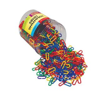Counting Links - Plastic - 1000 Pieces - Set of 6 - Assorted Colors