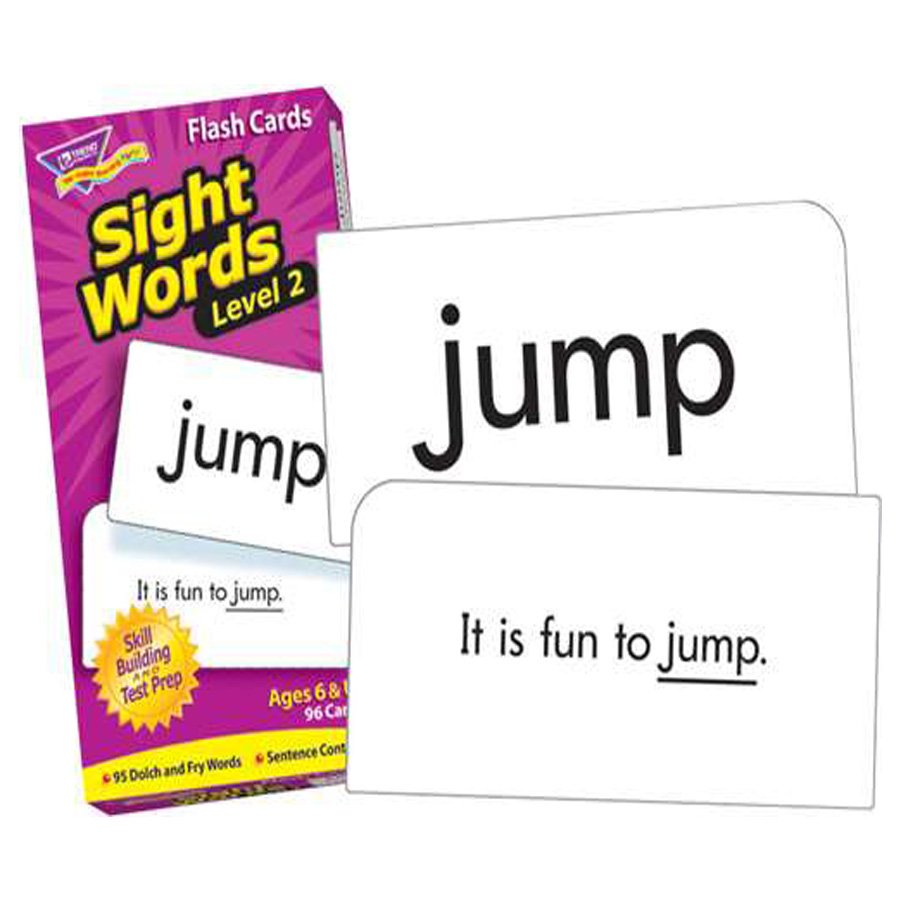 Trend Leveled Sight Words Level 2 Flash Cards – Set of 96