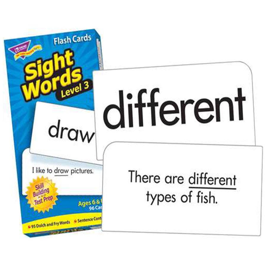 Trend Leveled Sight Words Level 3 Flash Cards – Set of 96