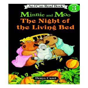 Live Oak Media Minnie and Moo The Night of the Living Bed Books and CD Set,  Set of 4 Books with CD