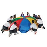 Sportime GripStarChute Parachute with 12 Handles, 12 Feet