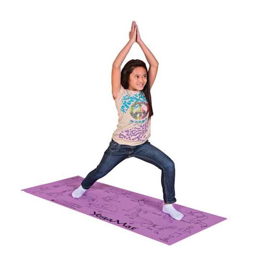 Sportime 68 x 24 in Youth Yoga Mat with Pose Images