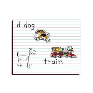 Magnetic Lined/Plain Dry Erase Board, Double Sided, 12 x 9 in, Pack of 12