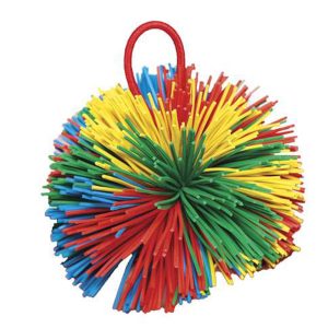 Sportime 4-1/2 in Rub-R-String Ball, Multiple Color