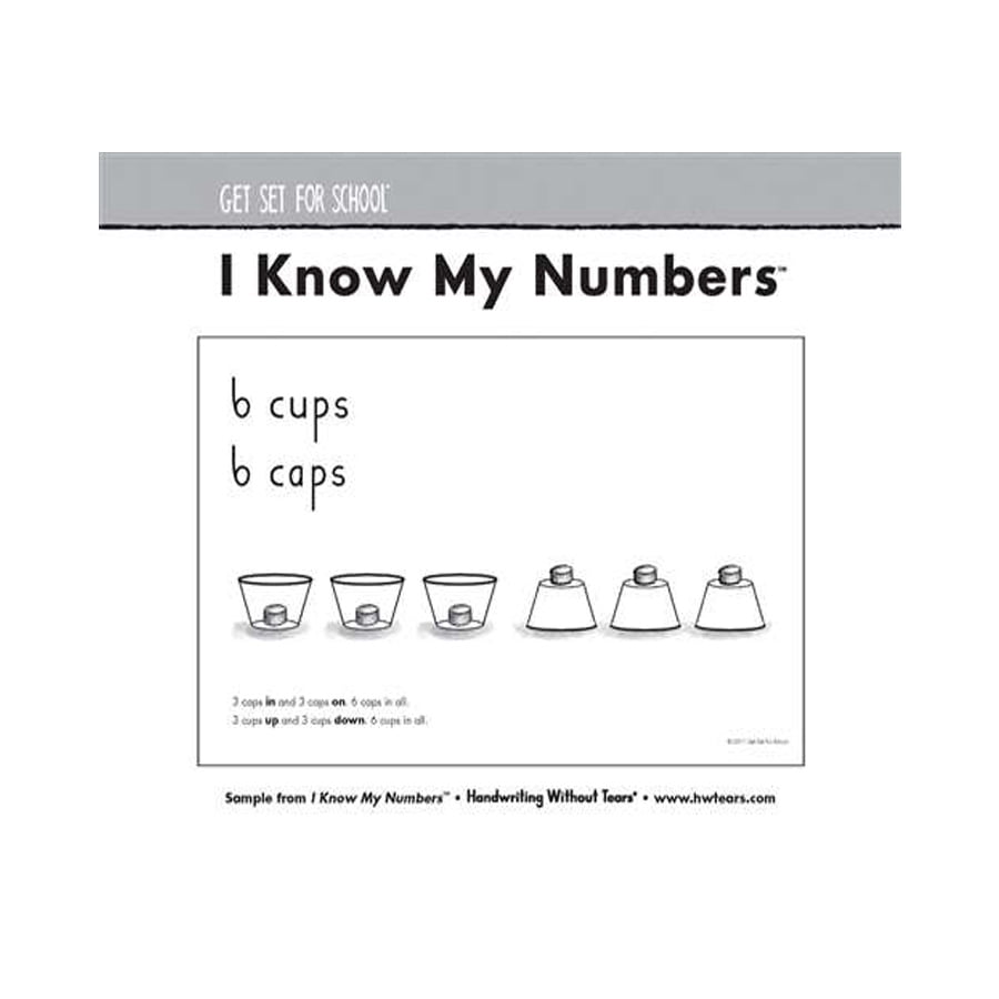 Handwriting Without Tears I Know My Numbers Book, Grade PreK