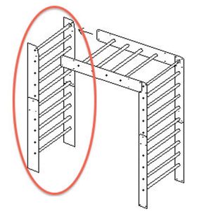 In-FUN-ity Climbing System - Ladder Wall - Wood Studs (Figure 1)
