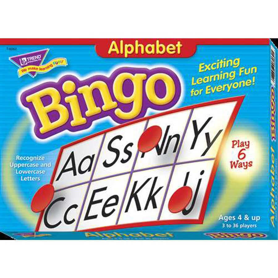 Trend Enterprises Alphabet Bingo with 250 Markers – 4 x 2 inch