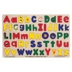 Melissa & Doug Colorful Uppercase and Lowercase Alphabet Puzzle