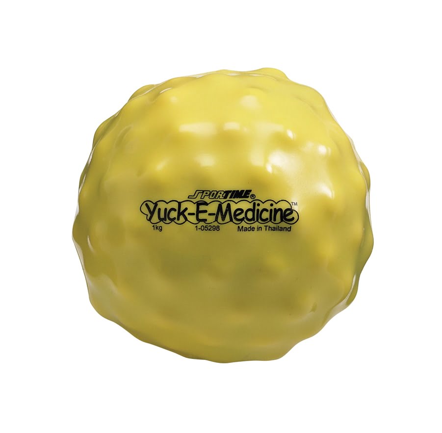 2.2 lb, 5 in Yuck-E-Medicine Ball, Yellow