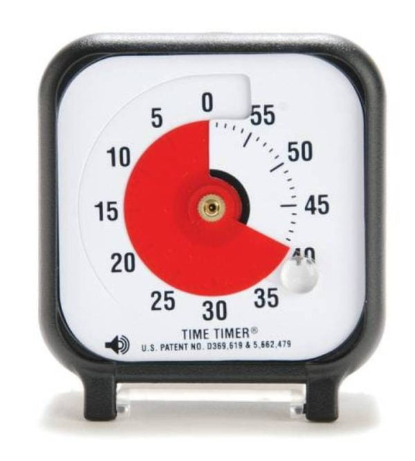 Time Timer Audible Countdown Timer - 8 inch - Black