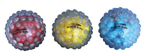 Sportime 4 in Grab-N-Balls, Set of 3, Assorted Primary Colors