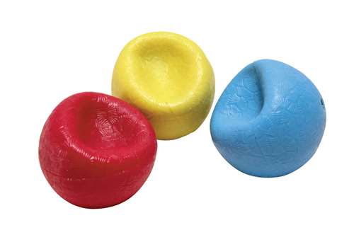 Rubber Weighted Textured Balls - Set of 3 - Assorted Colors