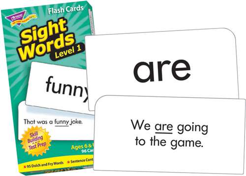 Trend Leveled Sight Words Level 1 Flash Cards - Set of 96