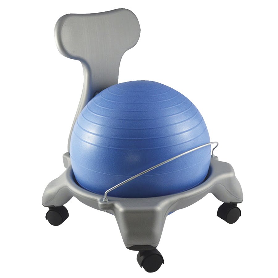 Ball Chair with Back, Plastic, Child Size, 15 Inch Ball