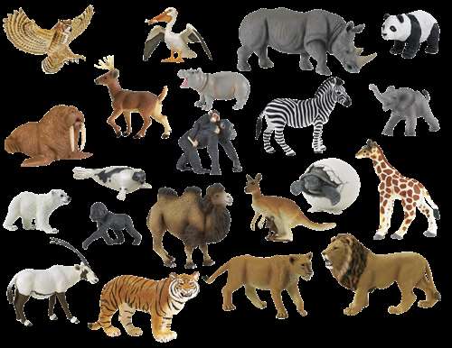 Childcraft Zoo Animal Set, Assorted Colors, Set of 21