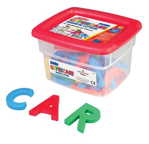 Educational Insights Jumbo Uppercase Magnetic Letters in Tub, 2-1/2 Inches, Set of 42
