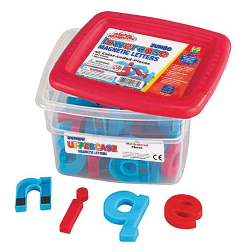 Educational Insights Jumbo Lowercase Alphamagnets, Red and Blue, 42 Pieces