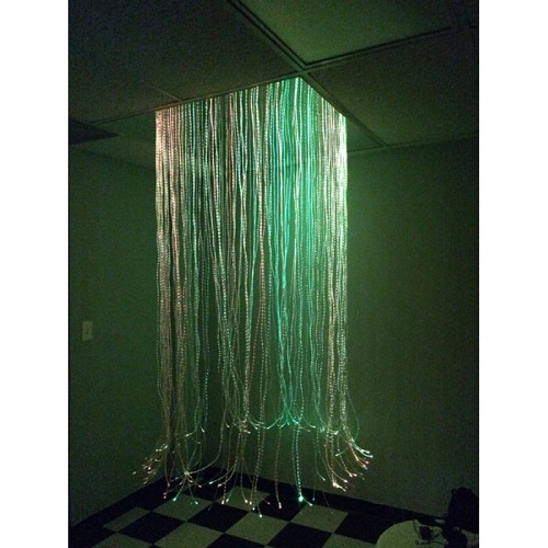 Calming LED Fiber Optic Shower - Dropped Ceiling Installation - Image 2