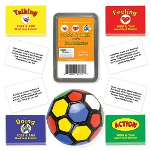 The Talking, Feeling & Doing Good Behavior Toss & Talk Card Game with Ball